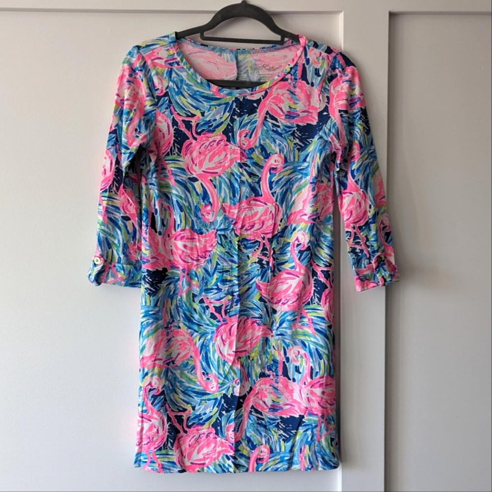 Lilly‎ Pulitzer Flamingo T-shirt Dress sz XS
